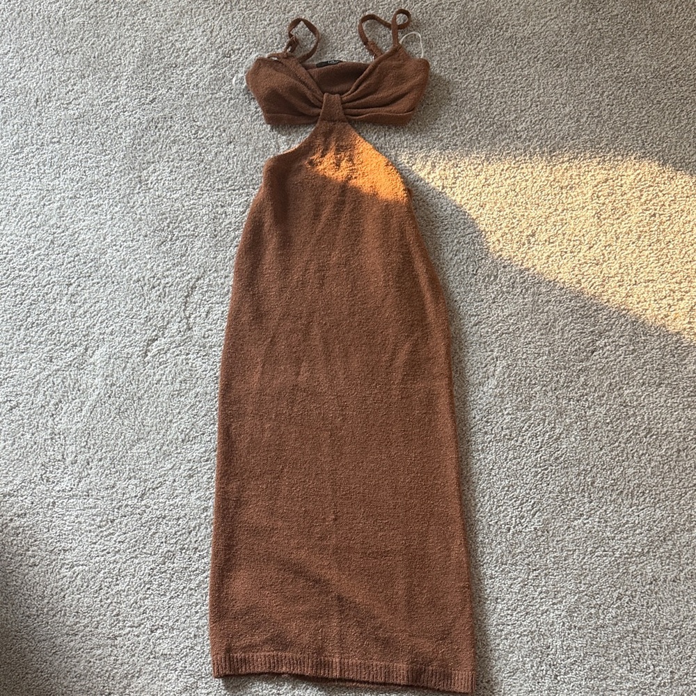 Lulu's Cinnamon Knit Halter Top